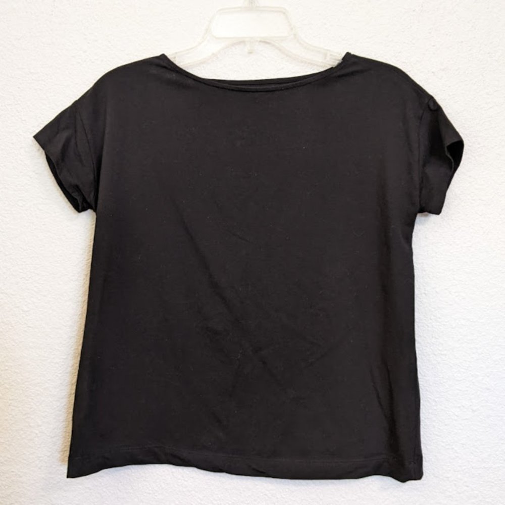 J Jill black luxe supima short-sleeve tee